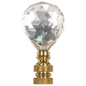Satco 90-1736 Ball Cut Crystal Finial 2-1/4" Height 1/4-27