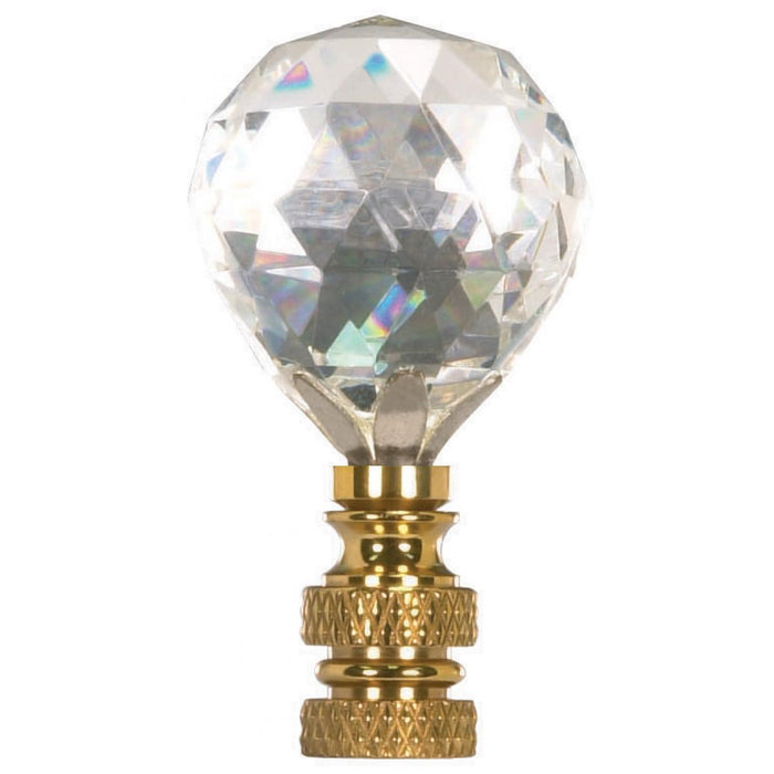 Satco 90-1736 Ball Cut Crystal Finial 2-1/4" Height 1/4-27