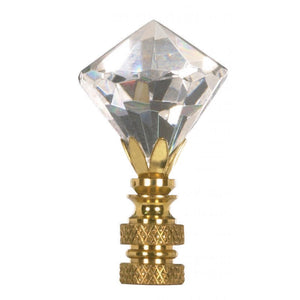 Satco 90-1738 Diamond Cut Crystal Finial 2-1/4" Height 1/4-27