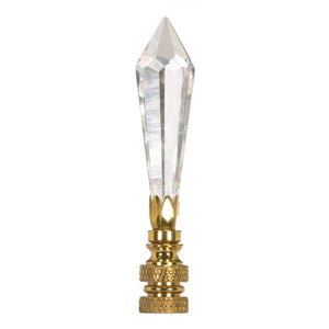 Satco 90-1739 U-Drop Cut Crystal Finial 3-1/4" Height 1/4-27