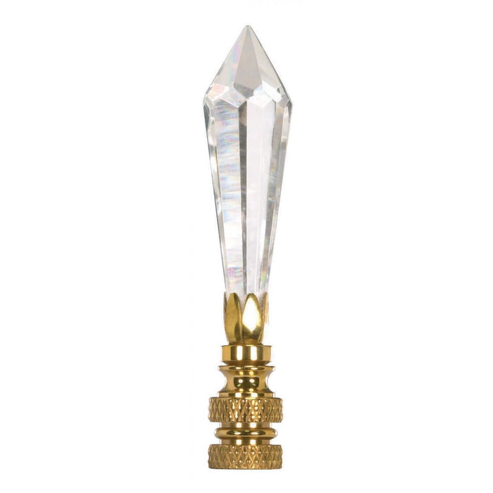 Satco 90-1739 U-Drop Cut Crystal Finial 3-1/4" Height 1/4-27