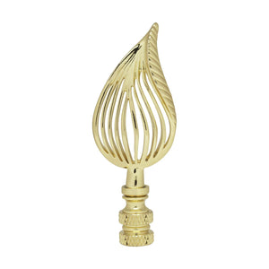 Satco 90-1747 Oriental Brass Finial 2-3/4" Height 1/4-27 Polished Brass Finish