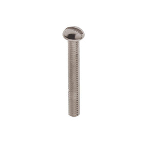 Satco 90-1773 Steel Round Head Slotted Machine Screws 8/32 1-1/4" Length Zinc Plated Finish