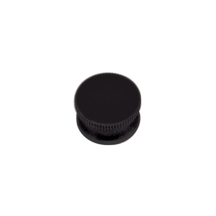 Satco 90-1809 Brass Lock-Up Cap 1/8 IP 9/16" Diameter 1/4" Height Black Finish