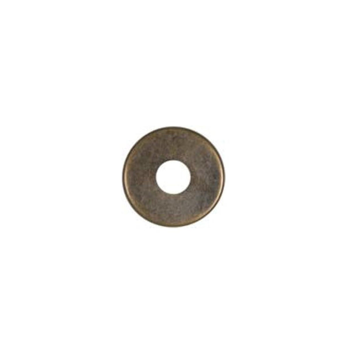Satco 90-1839 Steel Check Ring Curled Edge 1/8 IP Slip Antique Brass Finish 2" Diameter