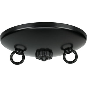 Satco 90-195 Bath Swag Canopy Kit Black Finish 5" Diameter 3- 7/16" Holes Includes Hardware 10lbs Max
