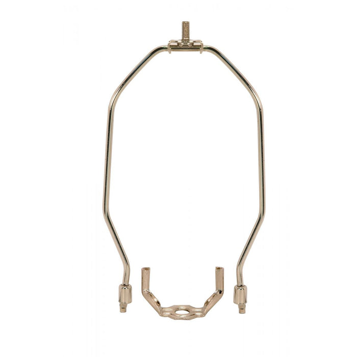 Satco 90-2014 Light Duty Harp Polished Nickel Finish 8" Height 1/8 IP Saddle 1/4-27 Thread 125 Carton
