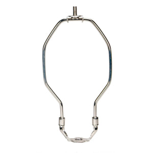 Satco 90-2021 Light Duty Harp Polished Nickel Finish 7-1/2" Height 1/8 IP Saddle 1/4-27 Thread 125 Carton
