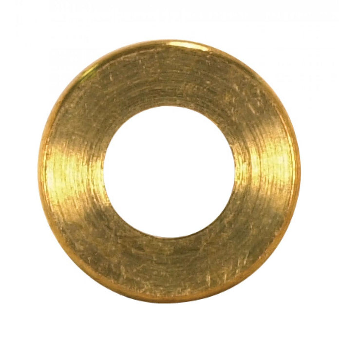 Satco 90-2149 Turned Brass Check Ring 1/4 IP Slip Burnished And Lacquered 1" Diameter
