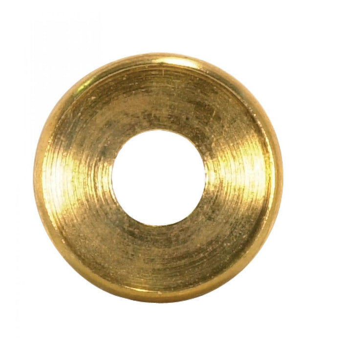 Satco 90-2152 Turned Brass Double Check Ring 1/8 IP Slip Burnished And Lacquered 1" Diameter