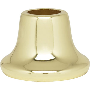 Satco 90-2191 Flanged Steel Neck 9/16" Hole 1" Height 13/16" Top 1-3/8" Bottom Seats Brass Plated Finish