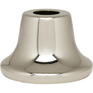 Satco 90-2201 Flanged Steel Neck 7/16" Hole 1" Height 13/16" Top 1-3/8" Bottom Seats Nickel Plated Finish