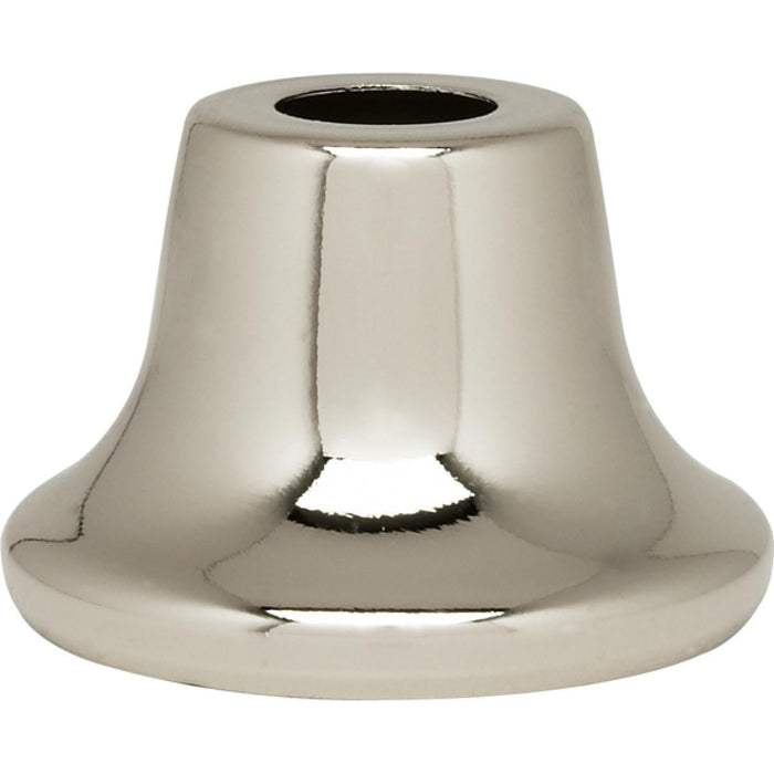 Satco 90-2201 Flanged Steel Neck 7/16" Hole 1" Height 13/16" Top 1-3/8" Bottom Seats Nickel Plated Finish