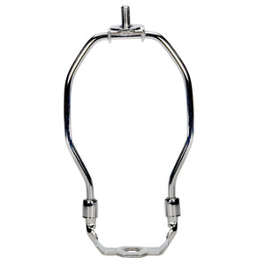 Satco 90-2205 Heavy Duty Harp Polished Nickel Finish 6" Height 1/8 IP Saddle 1/4-27 Thread 125 Carton