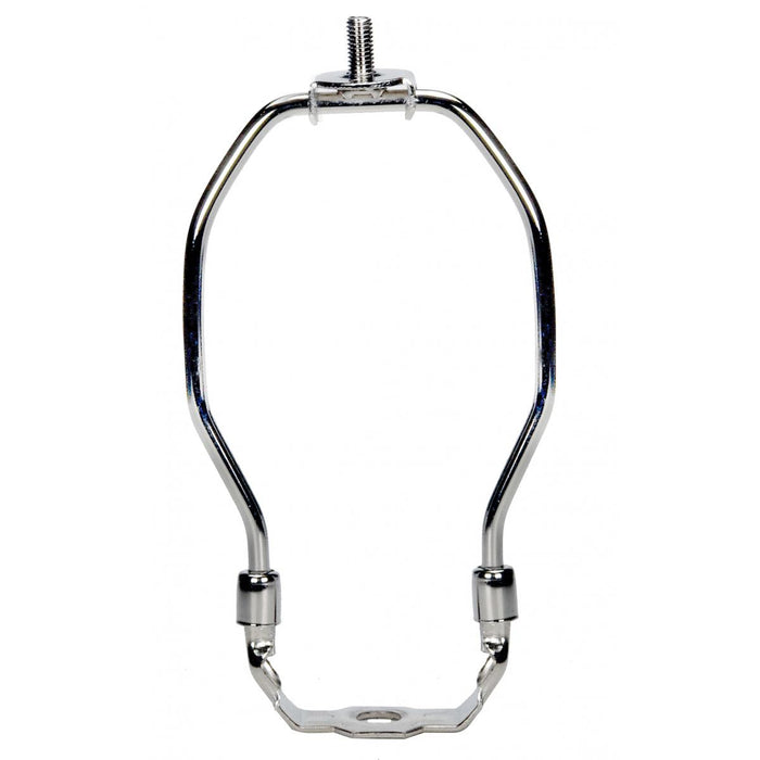 Satco 90-2205 Heavy Duty Harp Polished Nickel Finish 6" Height 1/8 IP Saddle 1/4-27 Thread 125 Carton
