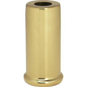 Satco 90-2221 Solid Brass Spacer 7/16" Hole 2" Height 7/8" Diameter 1" Base Diameter Polished And Lacquered