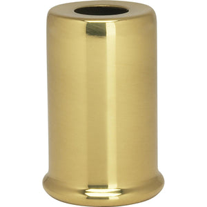 Satco 90-2225 Solid Brass Spacer 7/16" Hole 1-1/2" Height 7/8" Diameter 1" Base Diameter Polished And Lacquered