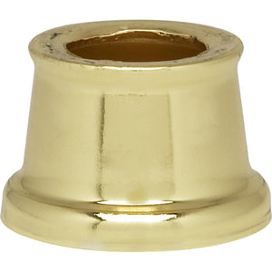 Satco 90-2230 Flanged Steel Neck 7/16" Hole 9/16" Height 11/16" Top 7/8" Bottom Brass Plated Finish