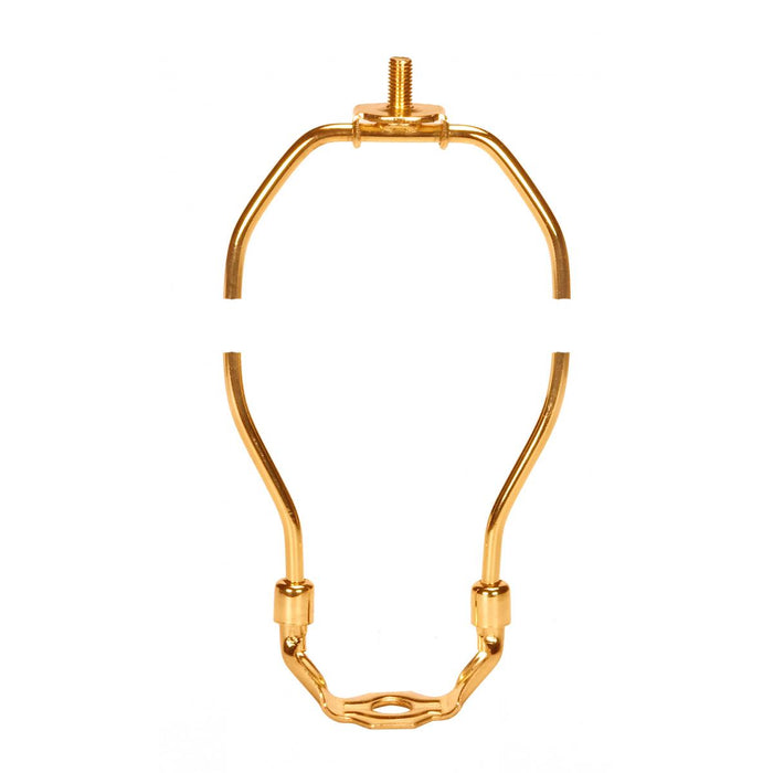 Satco 90-223 Light Duty Harp Polished Brass Finish 11" Height 1/8 IP Saddle 1/4-27 Thread 125 Carton