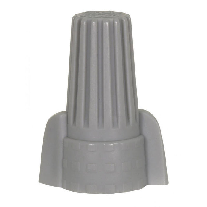 Satco 90-2240 Wing Nut Wire Connector With Spring Inserts For 105C Supply Wire 600V Gray Finish 4 #12 Max