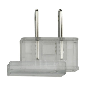 Satco 90-2244 Slide Plug Polarized 18/2 SPT-2 8A-125V Silver Finish