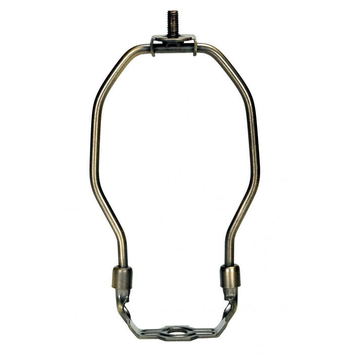 Satco 90-2264 Heavy Duty Harp Antique Brass Finish 6" Height 1/8 IP Saddle 1/4-27 Thread 125 Carton