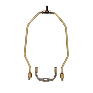Satco 90-2266 Heavy Duty Harp Antique Brass Finish 8" Height 1/8 IP Saddle 1/4-27 Thread 125 Carton