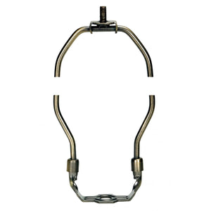 Satco 90-2269 Heavy Duty Harp Antique Brass Finish 11" Height 1/8 IP Saddle 1/4-27 Thread 125 Carton