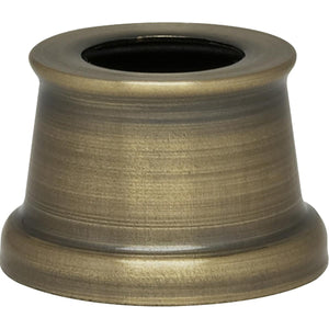 Satco 90-2275 Flanged Steel Neck 7/16" Hole 9/16" Height 11/16" Top 7/8" Bottom Antique Brass Finish