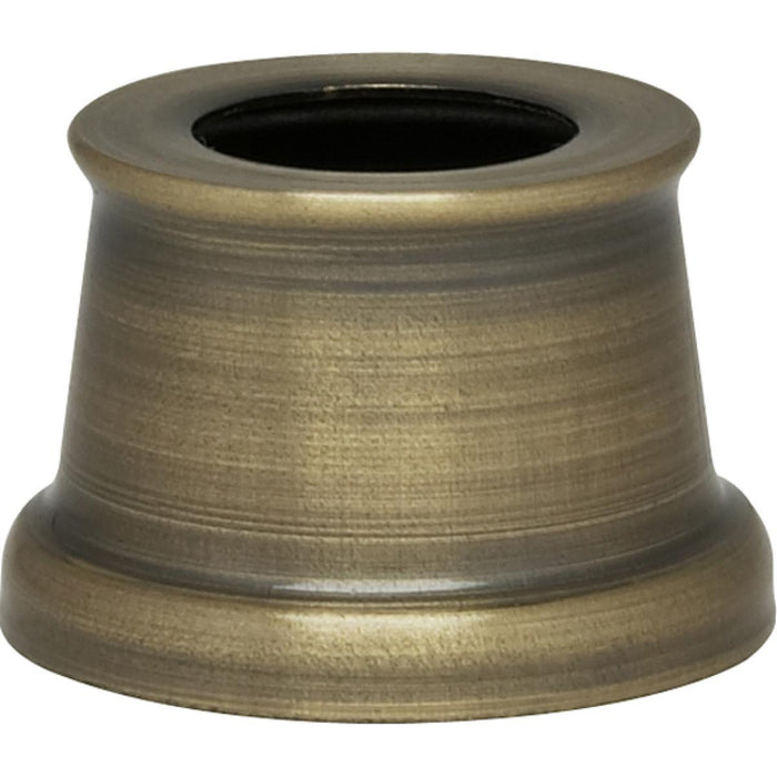 Satco 90-2275 Flanged Steel Neck 7/16" Hole 9/16" Height 11/16" Top 7/8" Bottom Antique Brass Finish