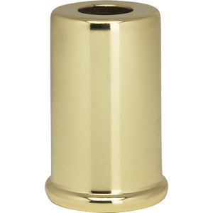 Satco 90-2281 Steel Spacer 7/16" Hole 1-1/2" Height 7/8" Diameter 1" Base Diameter Brass Plated Finish