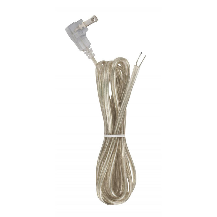 Satco 90-2322 Flat Plug Cord Set 18/2 SPT-2-105C Molded Plug - Tinned Tips - 3/4' Strip with 2' Slit 36' Hank - 200 Ctn. 8 Ft.