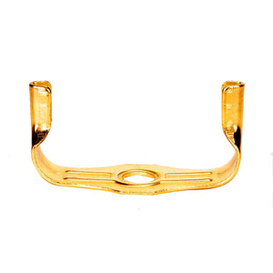 Satco 90-2338 Wide Light Duty Saddle For CFL Brass Plated 1/8 IP