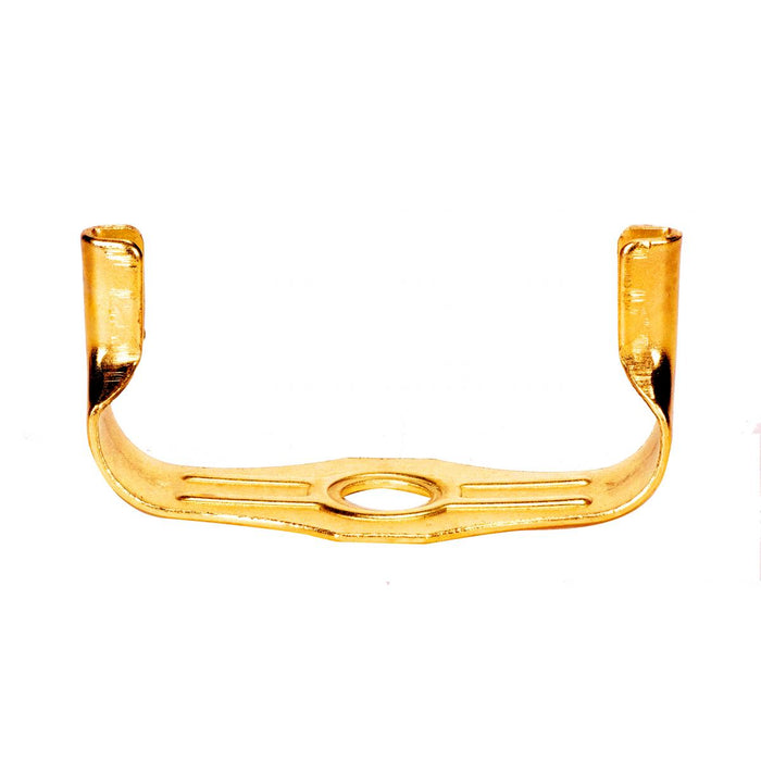 Satco 90-2338 Wide Light Duty Saddle For CFL Brass Plated 1/8 IP
