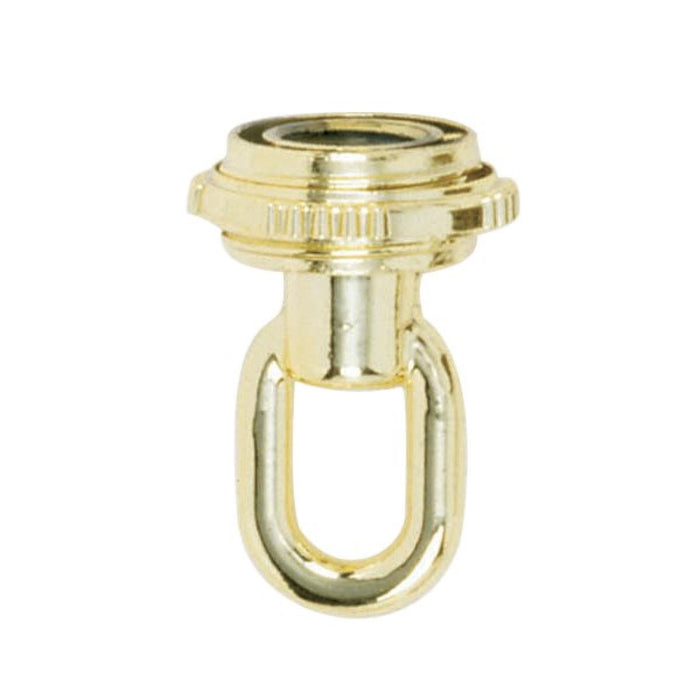 Satco 90-2342 1/8 IP Screw Collar Loop With Ring 1/8 IP 25lbs Max Brass Plated Finish