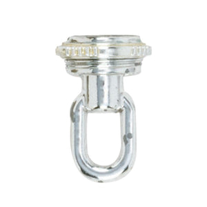Satco 90-2351 3/8 IP Screw Collar Loop With Ring 25lbs Max Chrome Finish