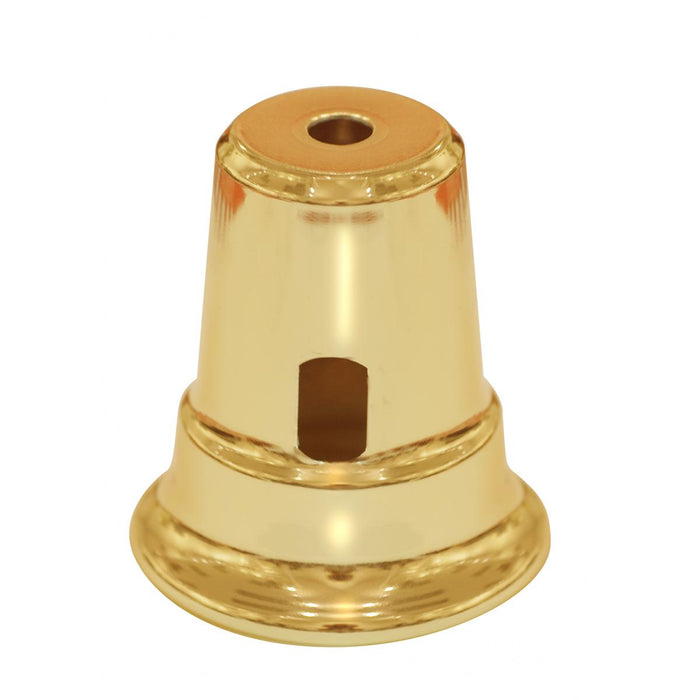 Satco 90-2353 Heavy Duty Cup For Swing Arm Lamps Polished Brass Finish 2-1/2" Height 2-1/4" Diameter