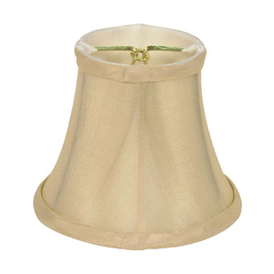 Satco 90-2357 Clip On Shade Beige Shantung 3" Top 5" Bottom 4-1/4" Side