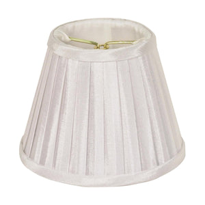Satco 90-2364 Clip On Shade White Folded Pleat 3" Top 5" Bottom 4" Side
