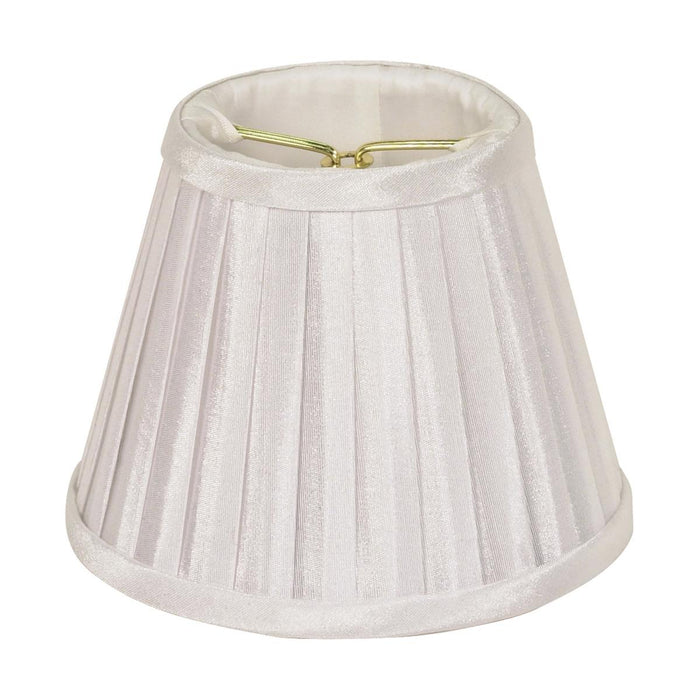 Satco 90-2364 Clip On Shade White Folded Pleat 3" Top 5" Bottom 4" Side
