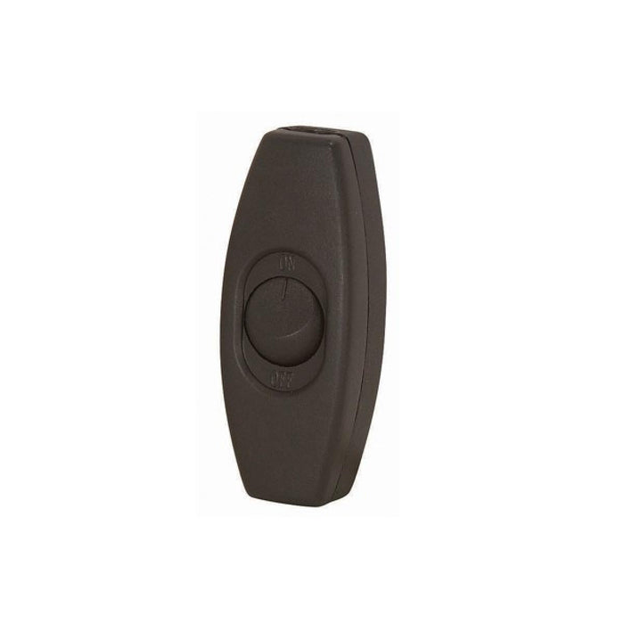 Satco 90-2368 Feed Thru Rocker Switch For 18/2 SPT-2 3A-120V Black Finish