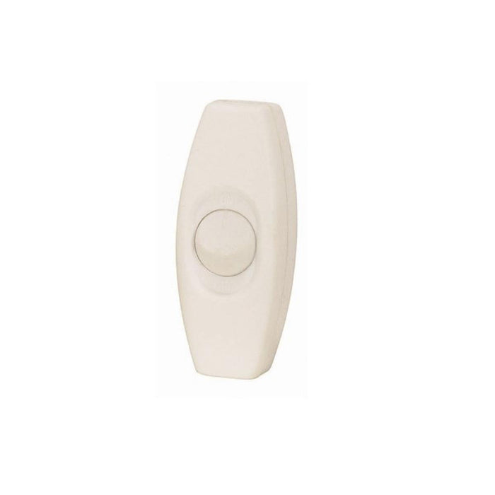 Satco 90-2369 Feed Thru Rocker Switch For 18/2 SPT-2 3A-120V White Finish