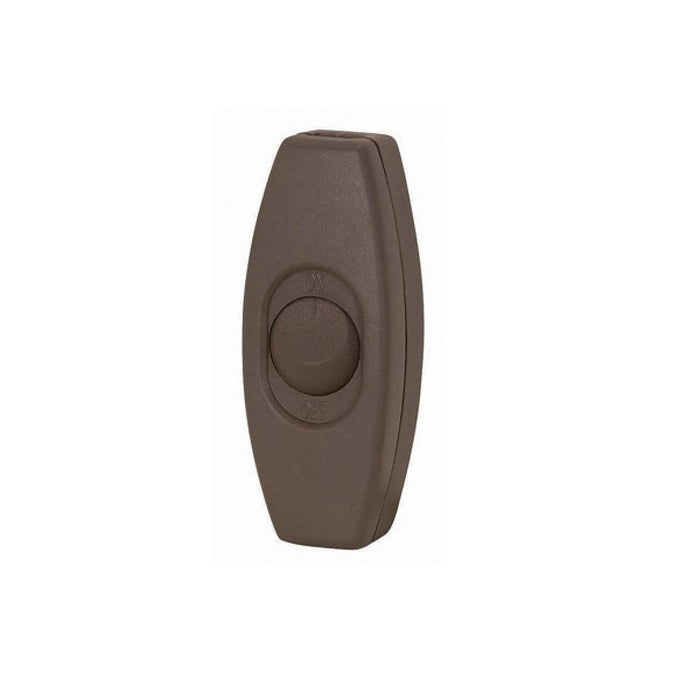 Satco 90-2370 Feed Thru Rocker Switch For 18/2 SPT-2 3A-120V Brown Finish