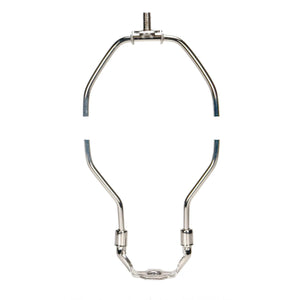 Satco 90-2379 Light Duty Harp Polished Nickel Finish 14" Height 1/8 IP Saddle 1/4-27 Thread 125 Carton