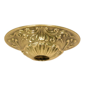 Satco 90-2383 Cast Brass Canopy Polished Brass Finish 5-1/2" Diameter 1-1/16" Center Hole 1-1/2" Height