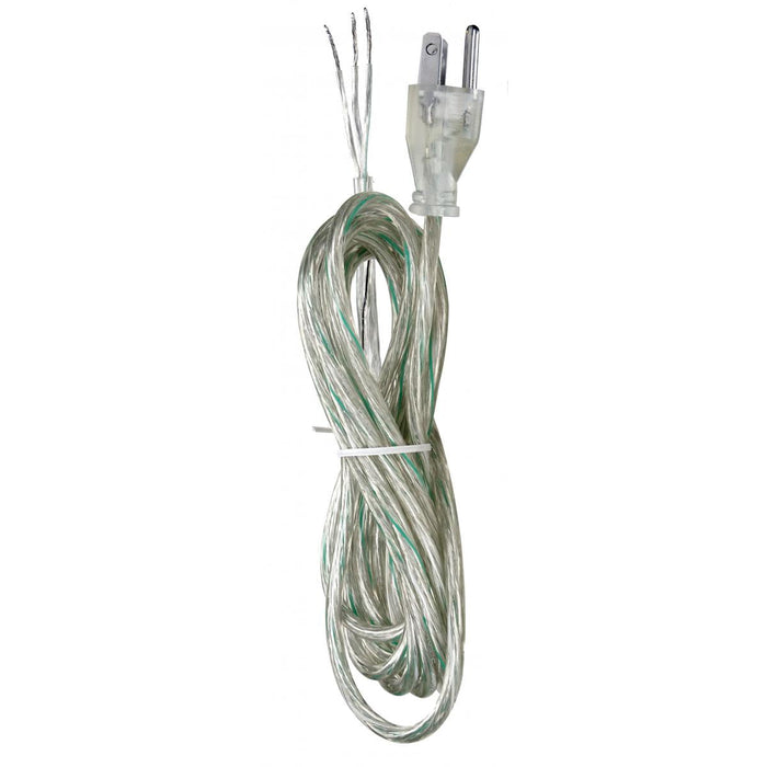 Satco 90-2406 12 FT 18/3 SVT CLEAR SILVER