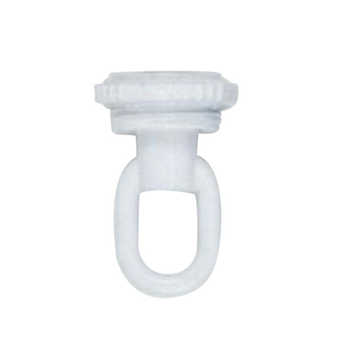 Satco 90-2422 1/8 IP Screw Collar Loop With Ring 25lbs Max White Finish