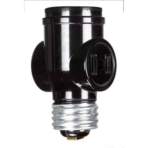 Satco 90-2449 Medium Base Keyless Current Tap Brown Finish 660W 125V