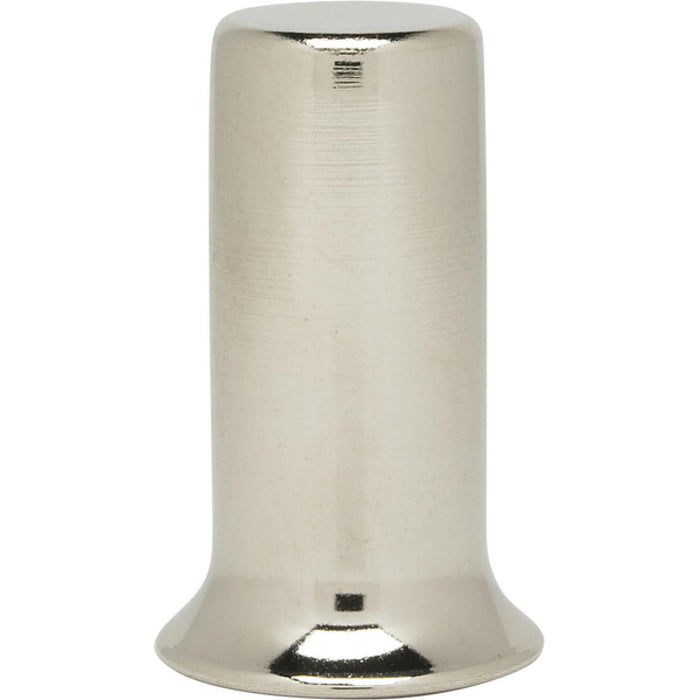 Satco 90-2455 Steel Finial 1/4-27 1-1/2" Diameter Nickel Plated