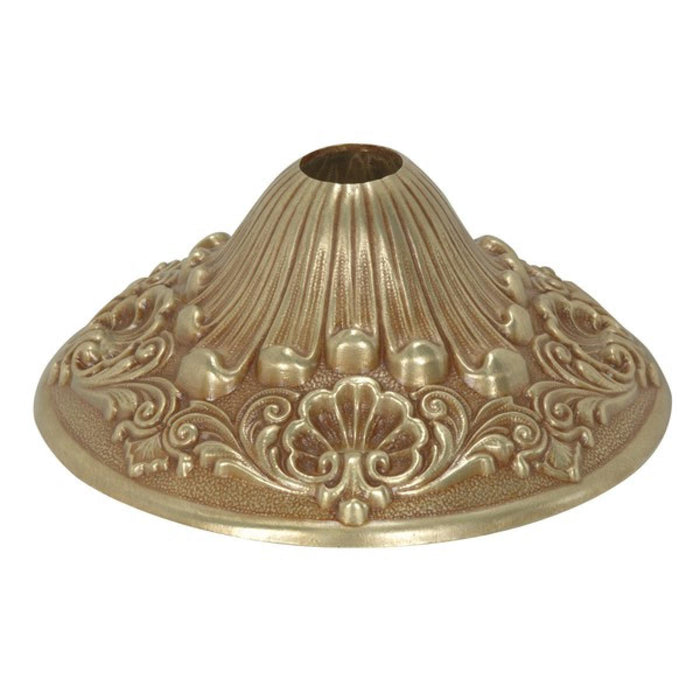 Satco 90-2480 Cast Brass Canopy French Gold Finish 6-1/2" Diameter 1-1/16" Center Hole 2-1/2" Height